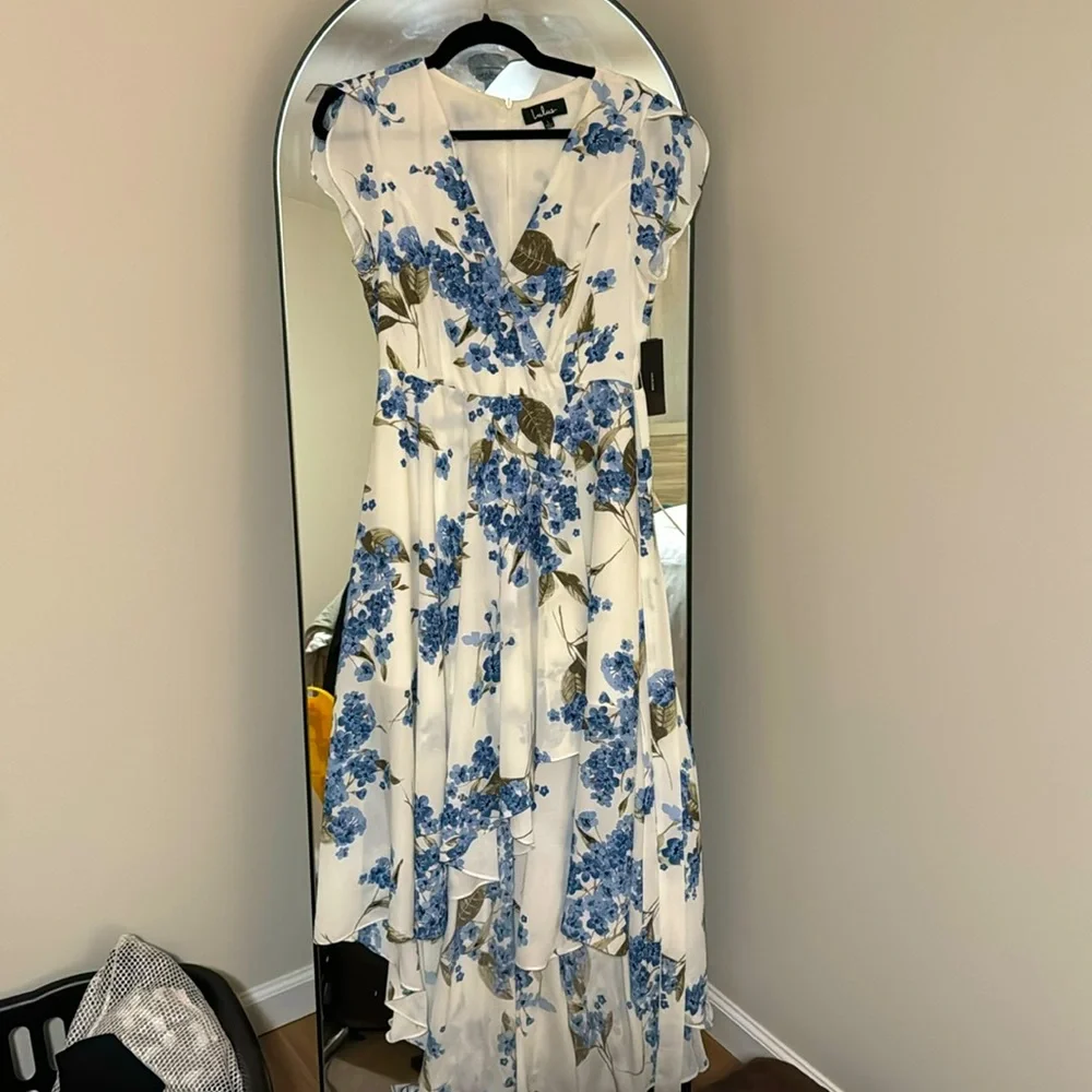 Lulu’s White Floral High-Low Dress - Picture 1 of 3